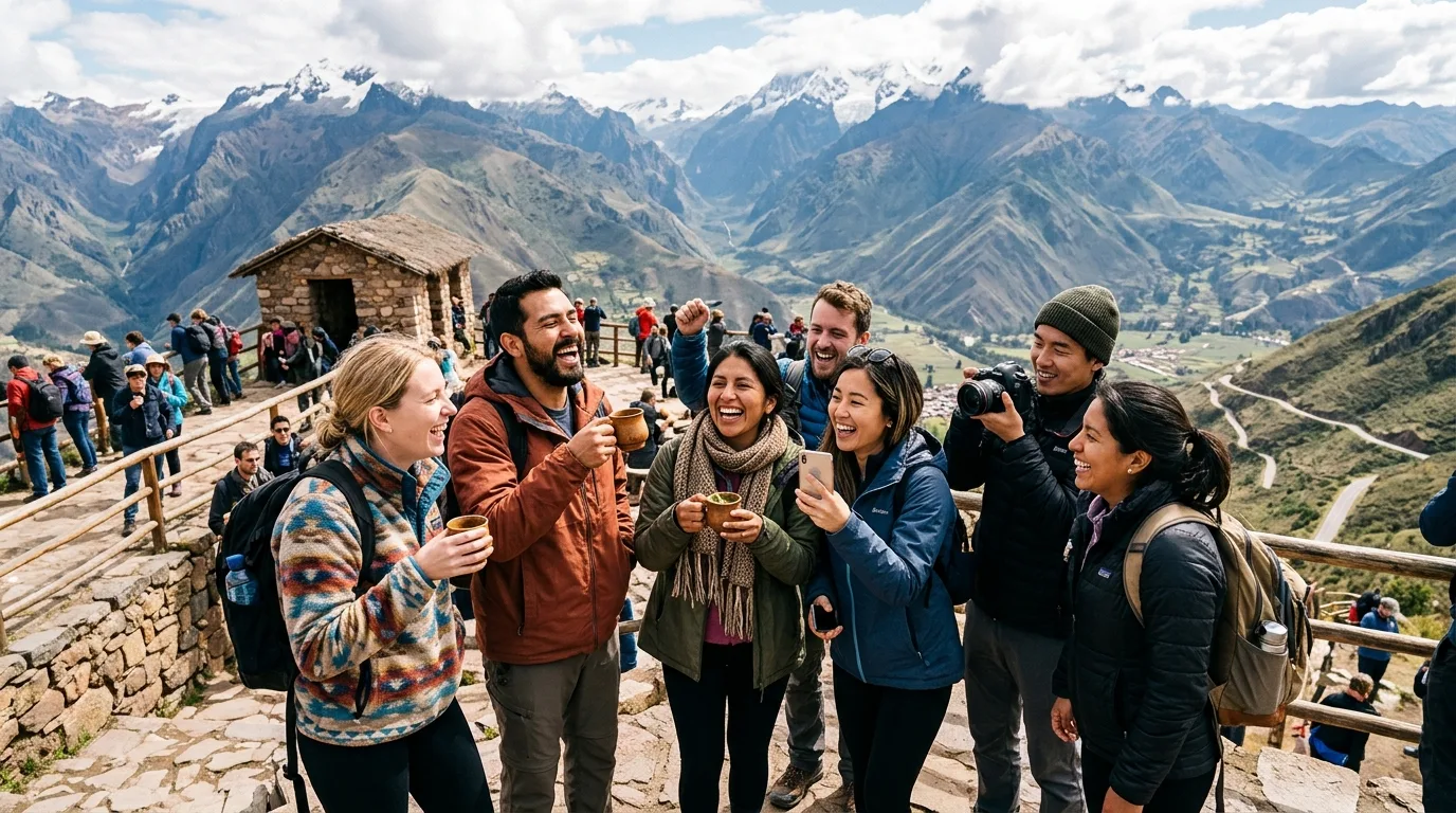 Viajeros en Estancias del Perú